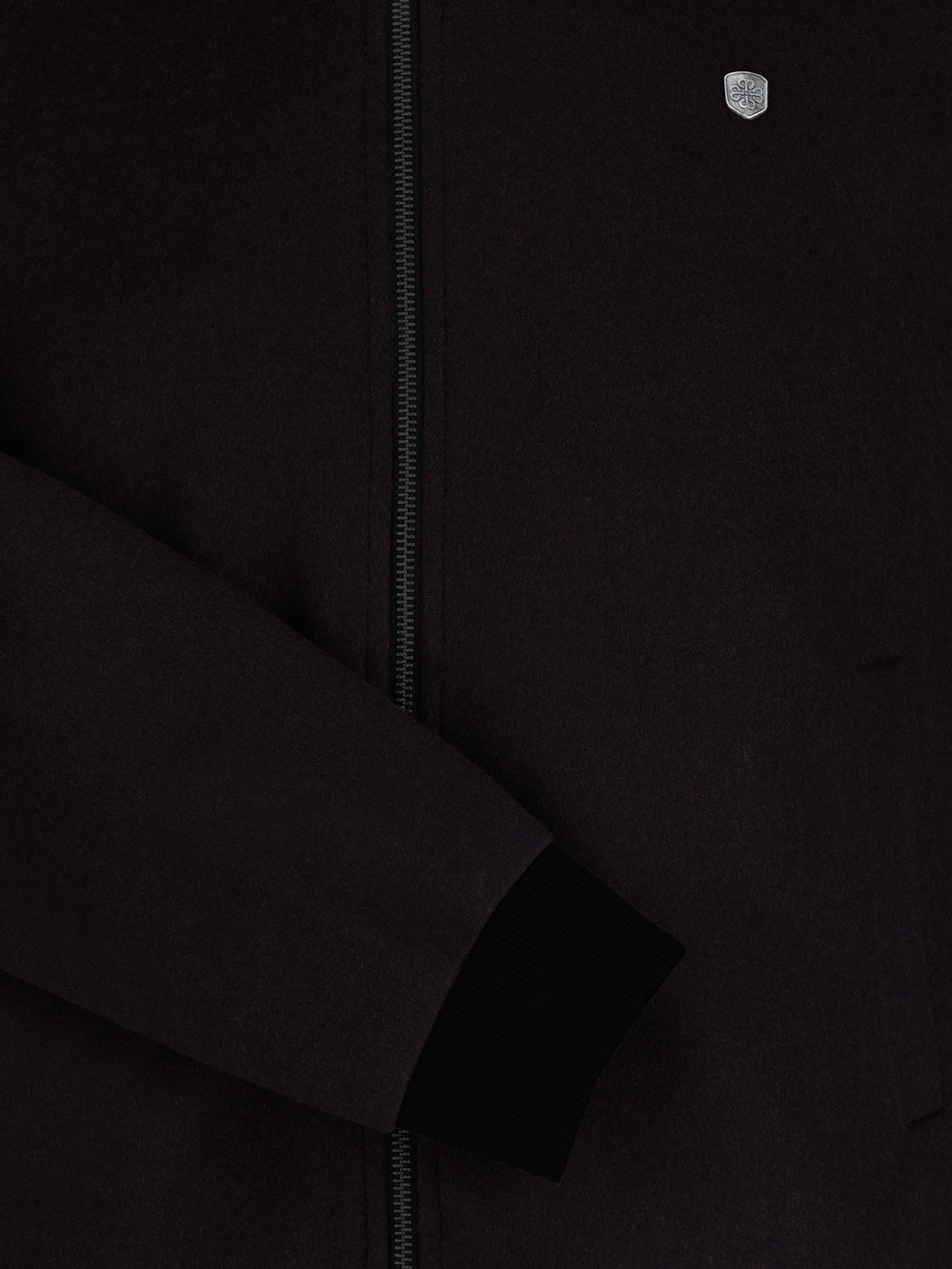 Dark Brown Wool Bomber Jacket