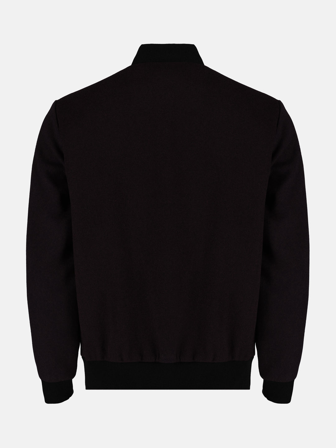 Dark Brown Wool Bomber Jacket