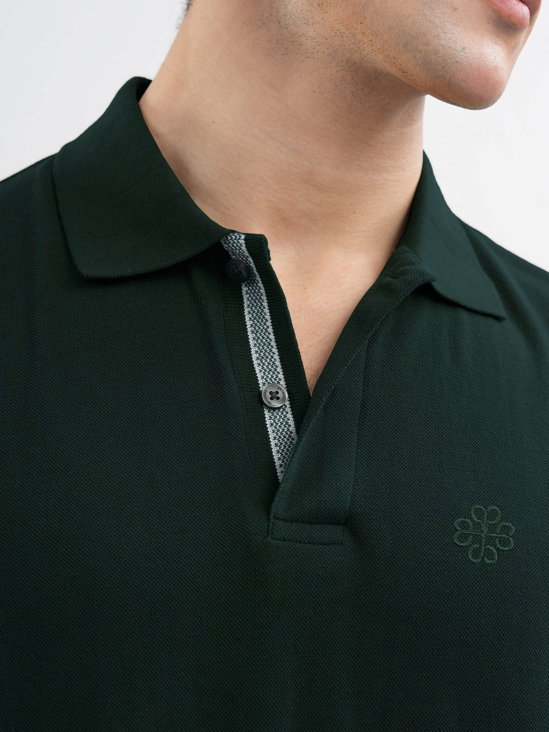 Dark Green 100% Cotton Pique Polo