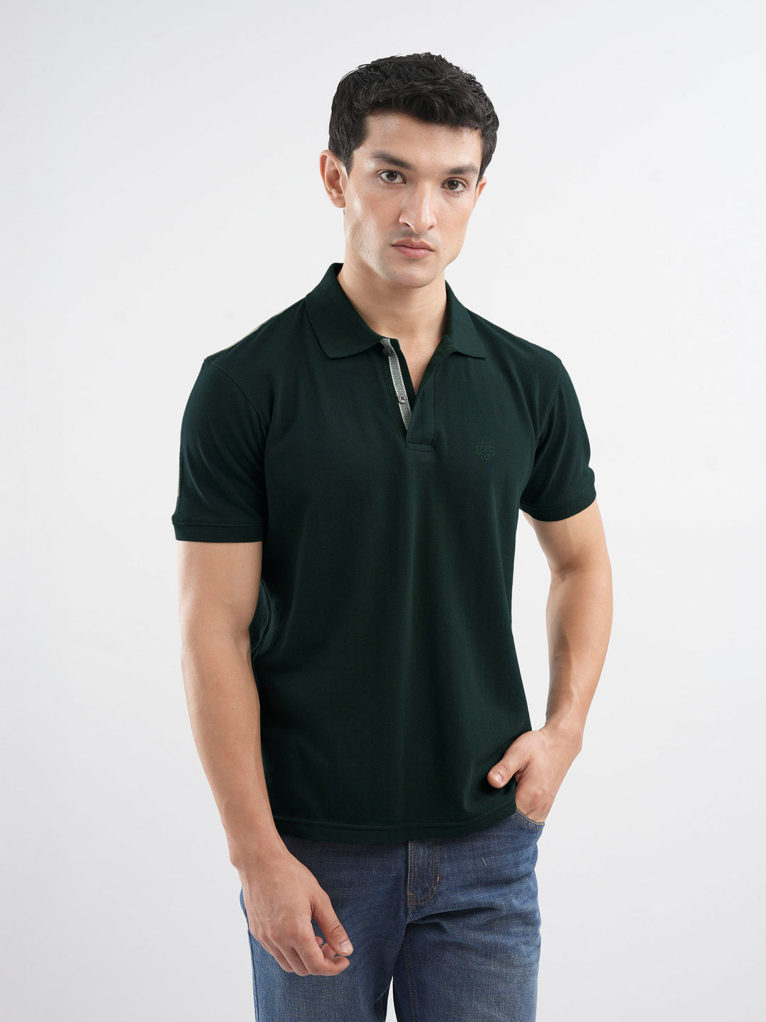 Dark Green 100% Cotton Pique Polo