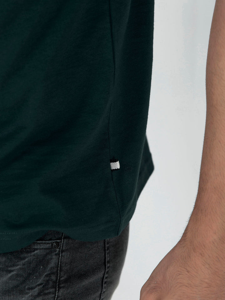 Dark Green Basic Crew Neck T-Shirt Brumano Pakistan
