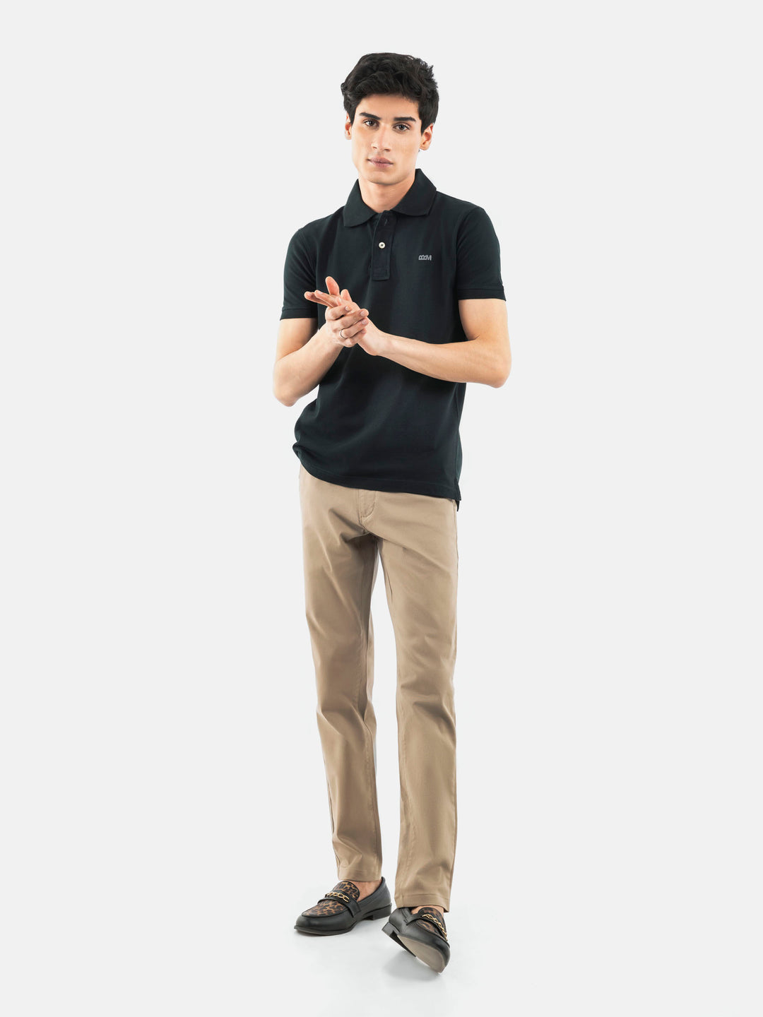 Dark Green Basic Pique Polo Shirt Brumano Pakistan