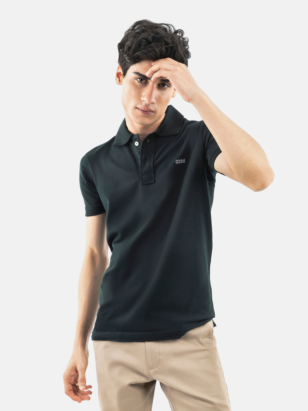Dark Green Basic Pique Polo Shirt Brumano Pakistan