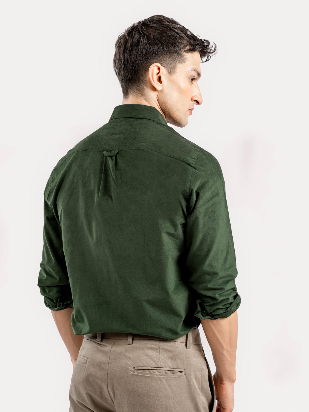 Dark Green Corduroy Shirt