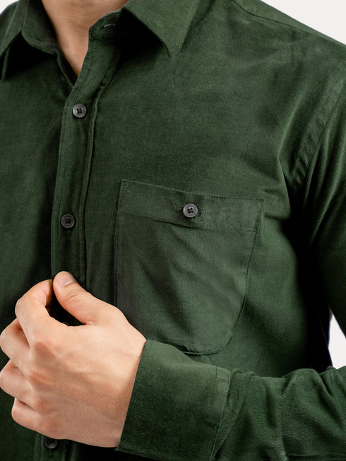 Dark Green Corduroy Shirt