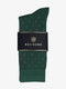 Dark Green Cotton Socks With Heather Dots