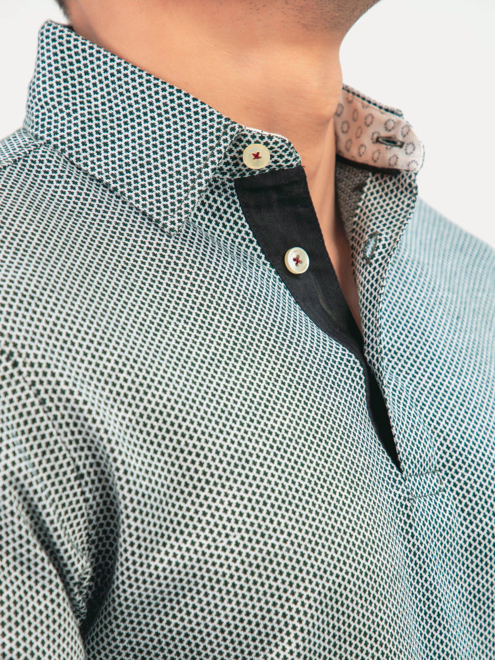 Dark green mercerized full sleeves polo shirt brumano pakistan