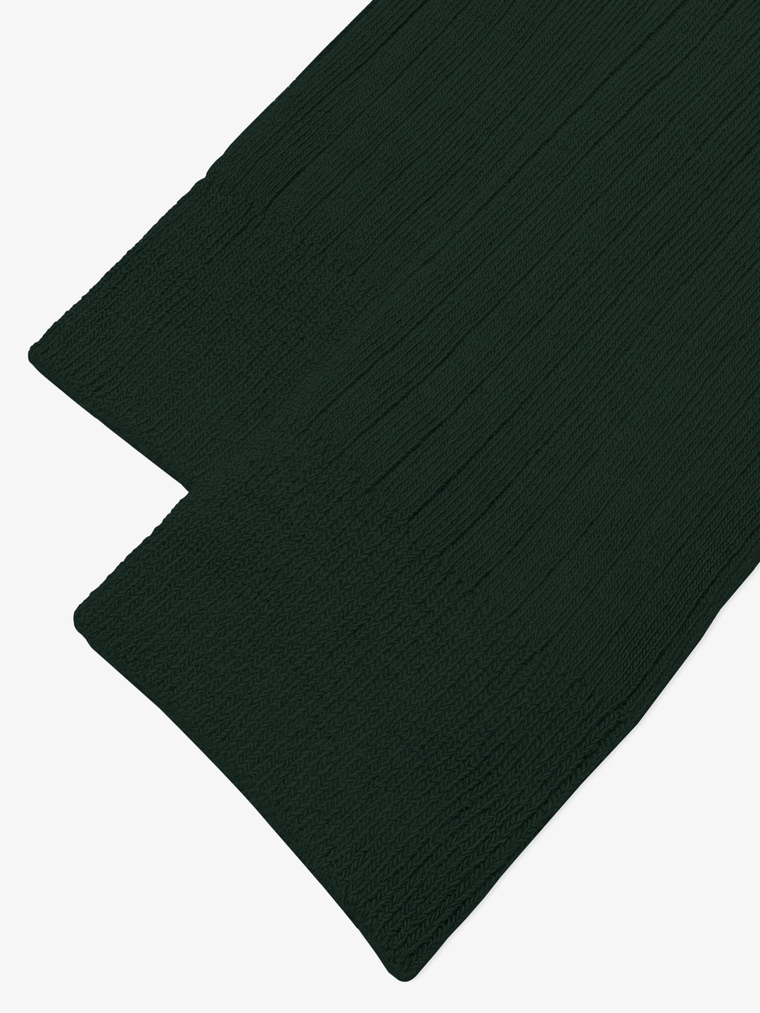 Dark Green Ribbed Cotton Socks