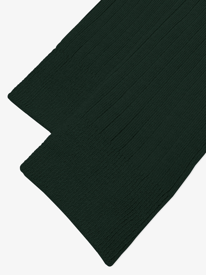 Dark Green Ribbed Cotton Socks