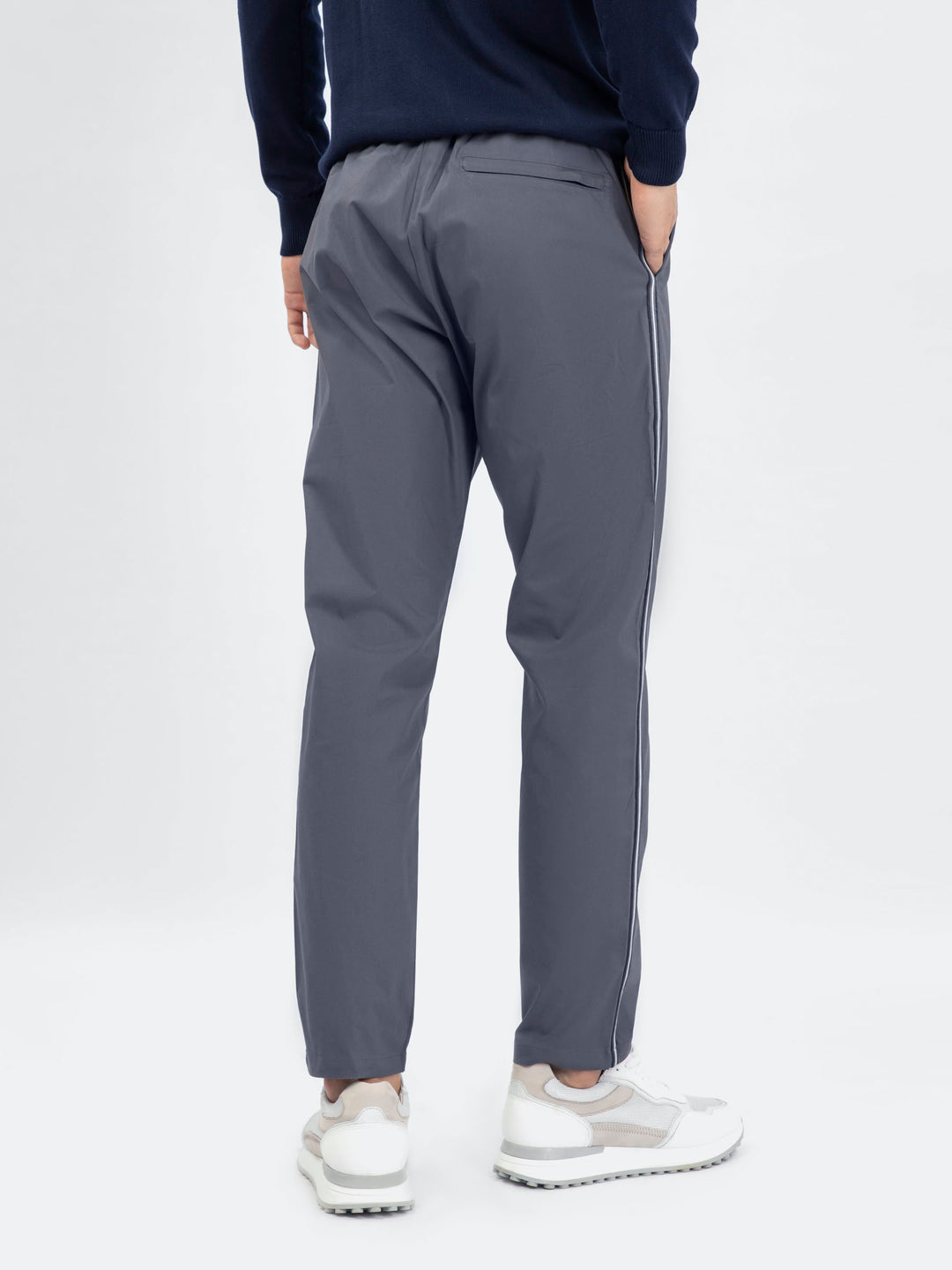 Dark Grey Cotton Pajama With Contrasting Detailing