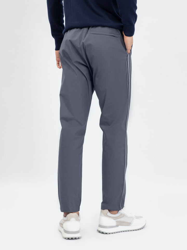 Dark Grey Cotton Pajama With Contrasting Detailing