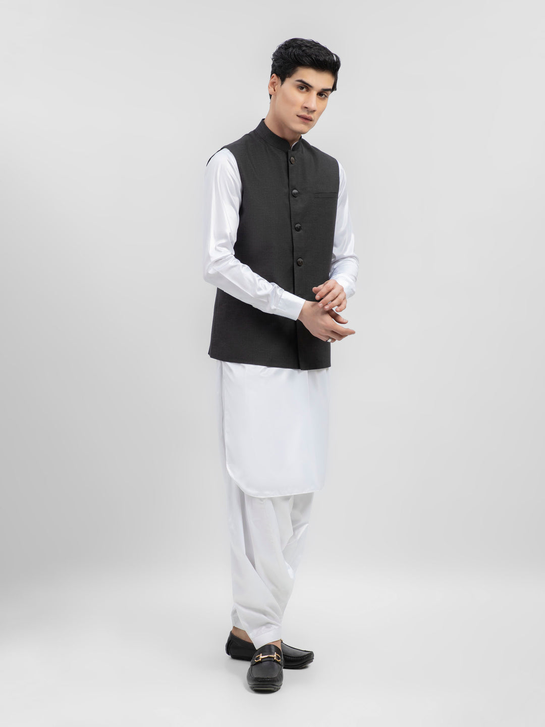 Dark Grey Formal Waistcoat Brumano Pakistan