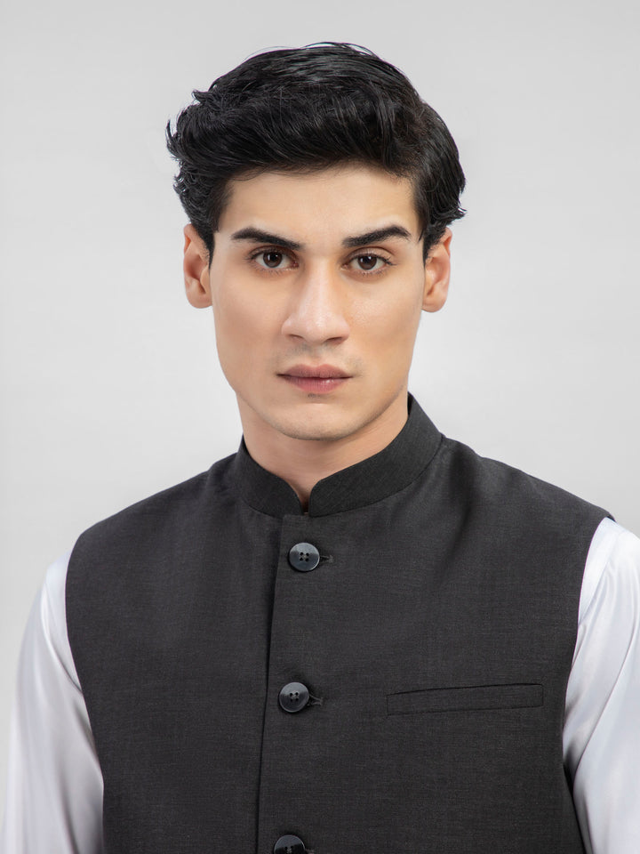 Dark Grey Formal Waistcoat Brumano Pakistan