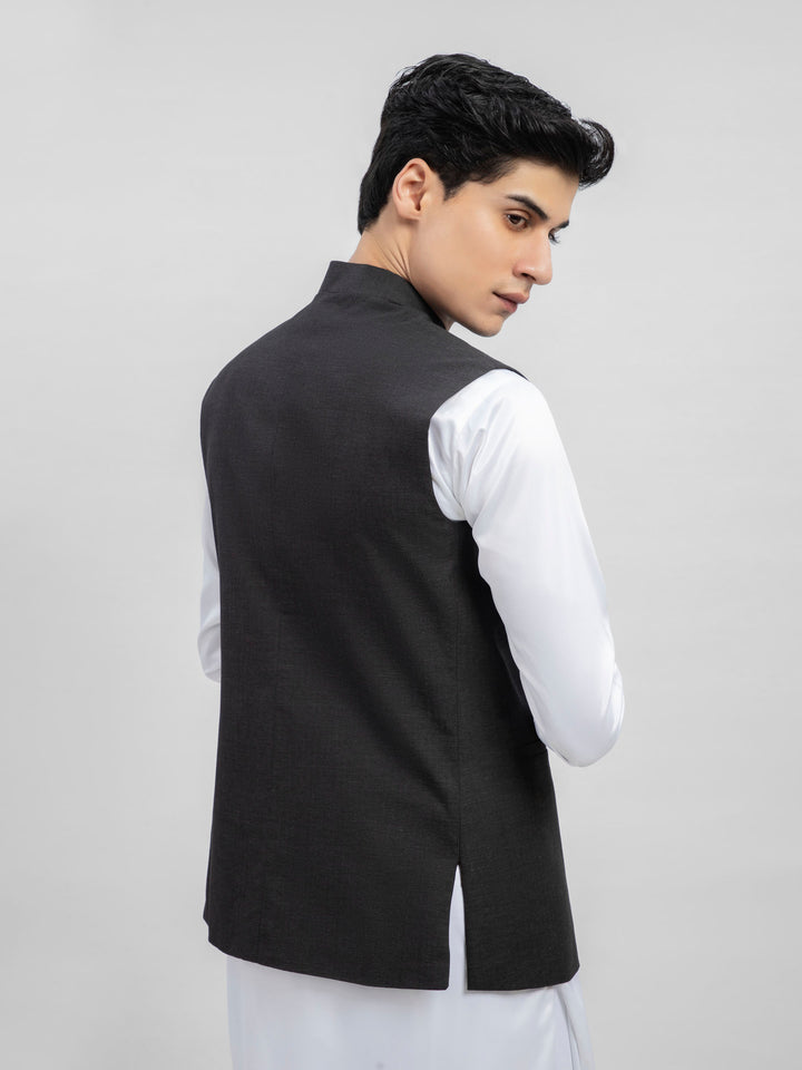 Dark Grey Formal Waistcoat Brumano Pakistan
