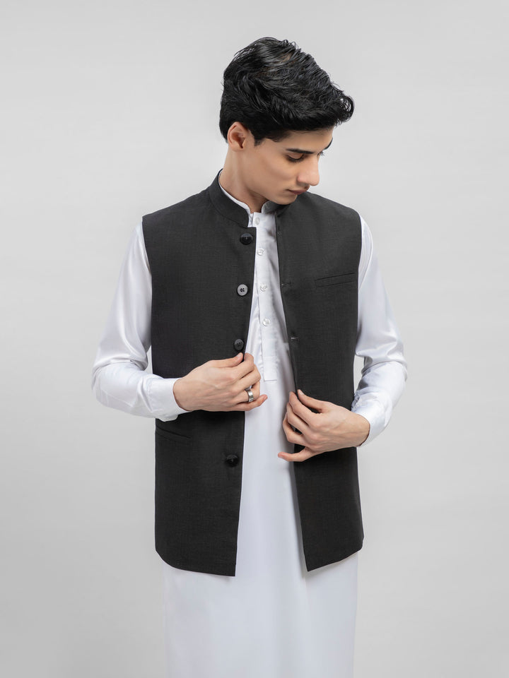 Dark Grey Formal Waistcoat Brumano Pakistan
