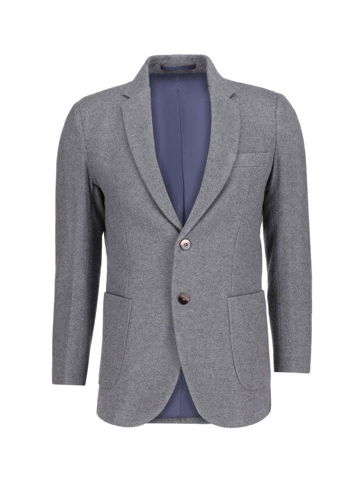Dark Grey Herringone Wool & Cashmer Brumano Pakistan