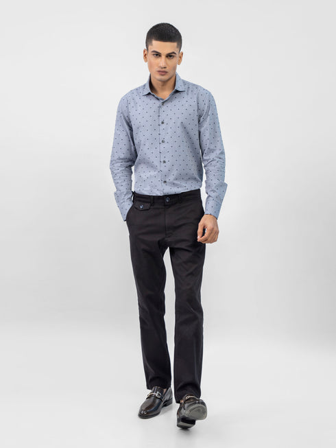 Dark Grey Houndsooth Fil Coupe Shirt Brumano Pakistan