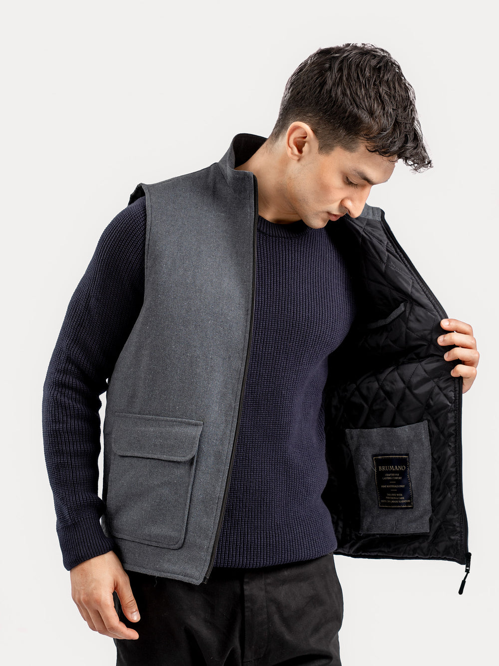 Darkgreyquiltedsleevelessjacketbrumanopakistan4