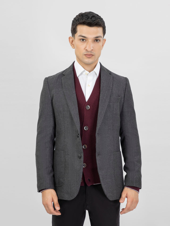 Dark Grey Structured Blazer