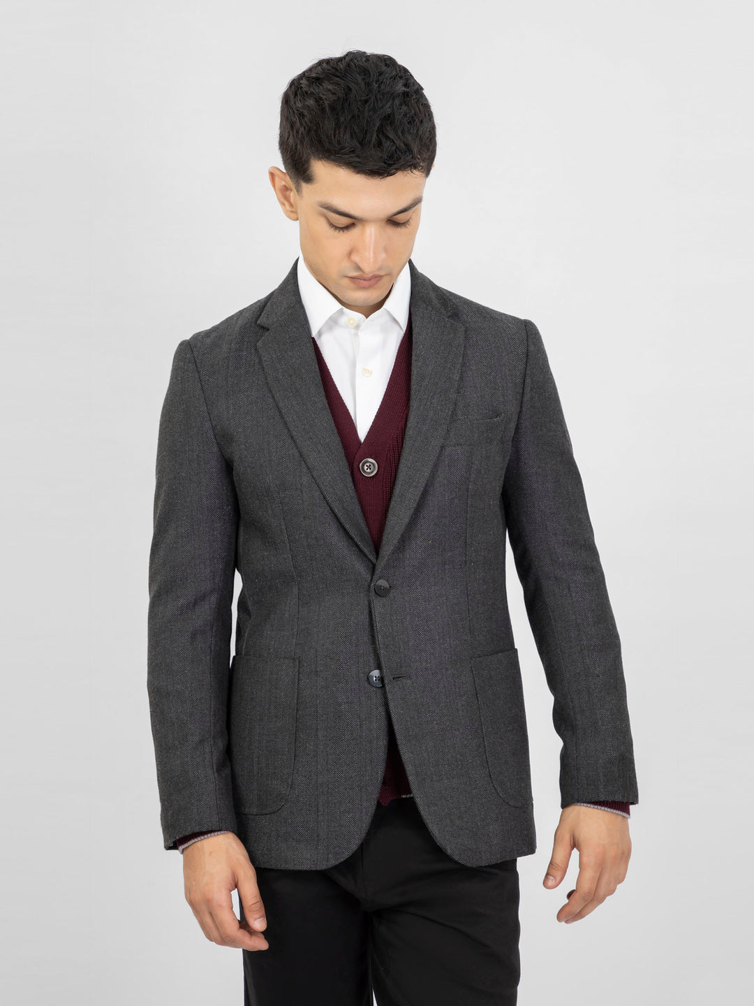 Dark Grey Structured Blazer
