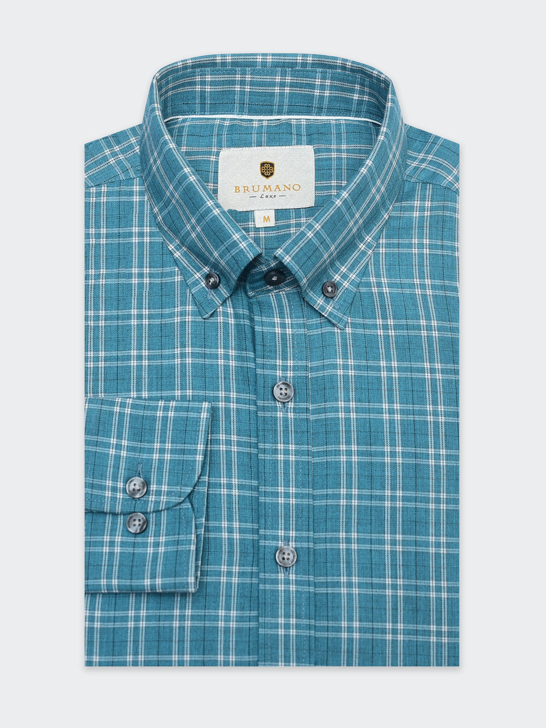 Emerald Green Checkered Button Down Shirt - Luxe