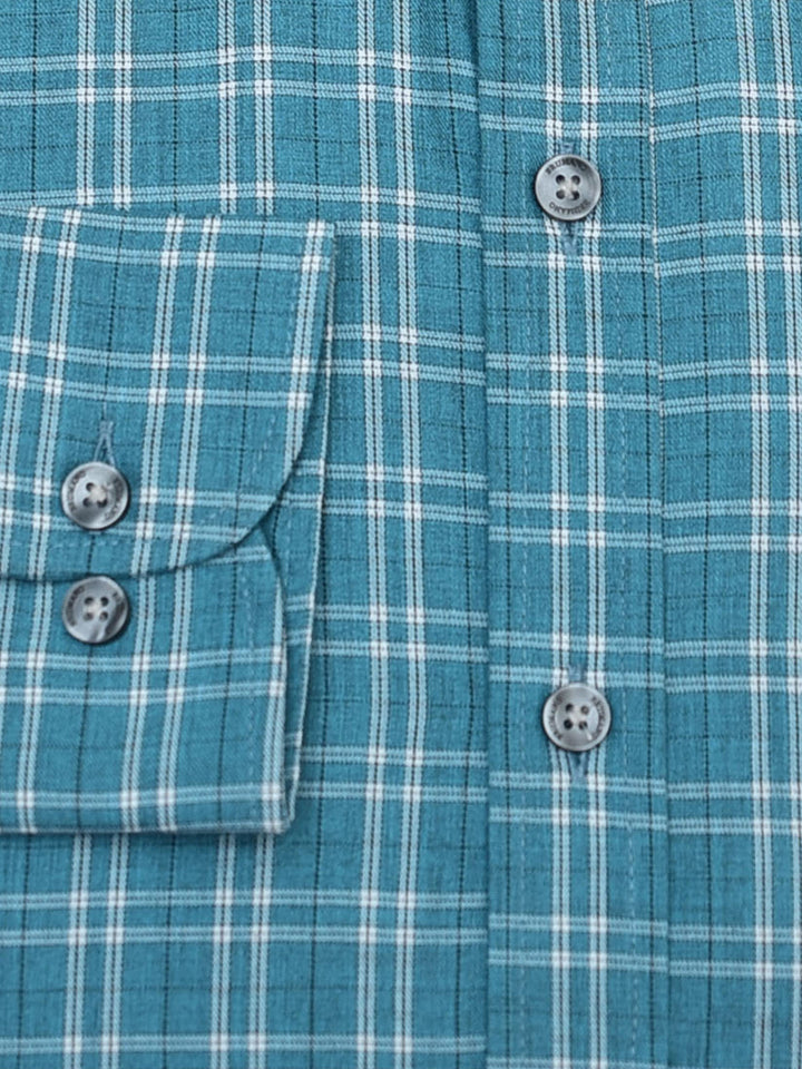 Emerald Green Checkered Button Down Shirt - Luxe