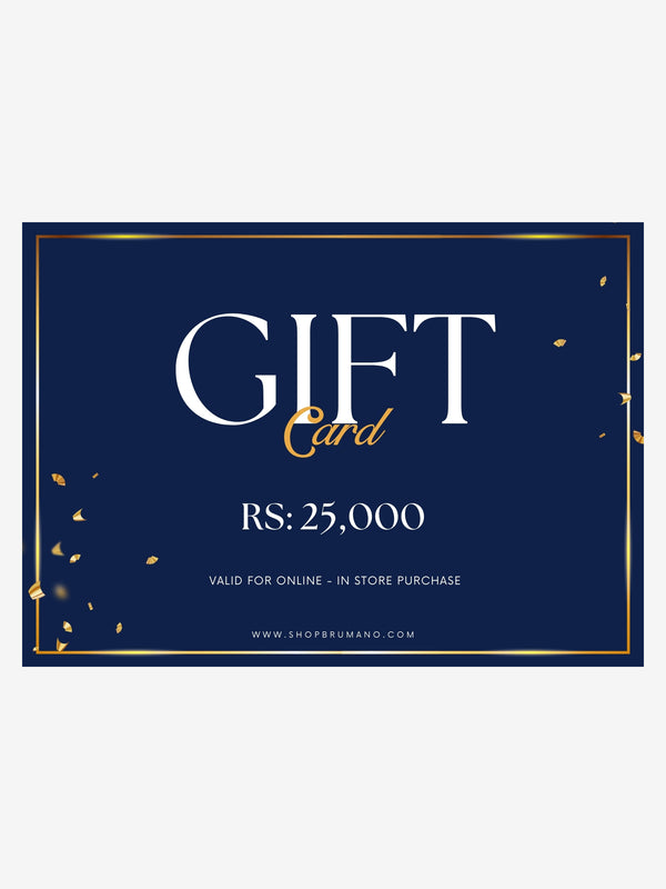 Gift Card - Rs 25000 Brumano Pakistan