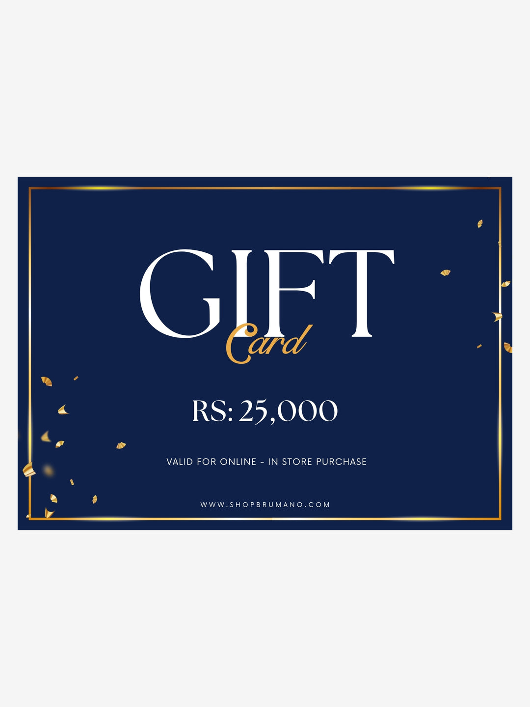 Gift card   rs 25000 brumano pakistan