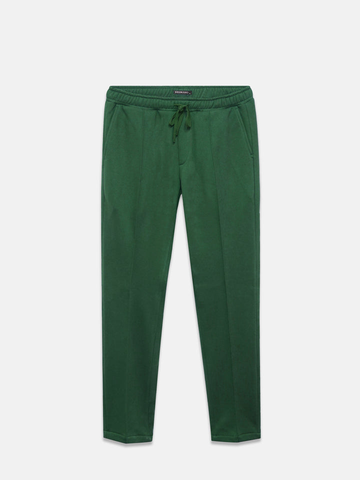 Men's green fleece pajama front view