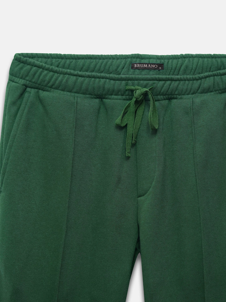 Close image of Green cotton blend pajama trousers