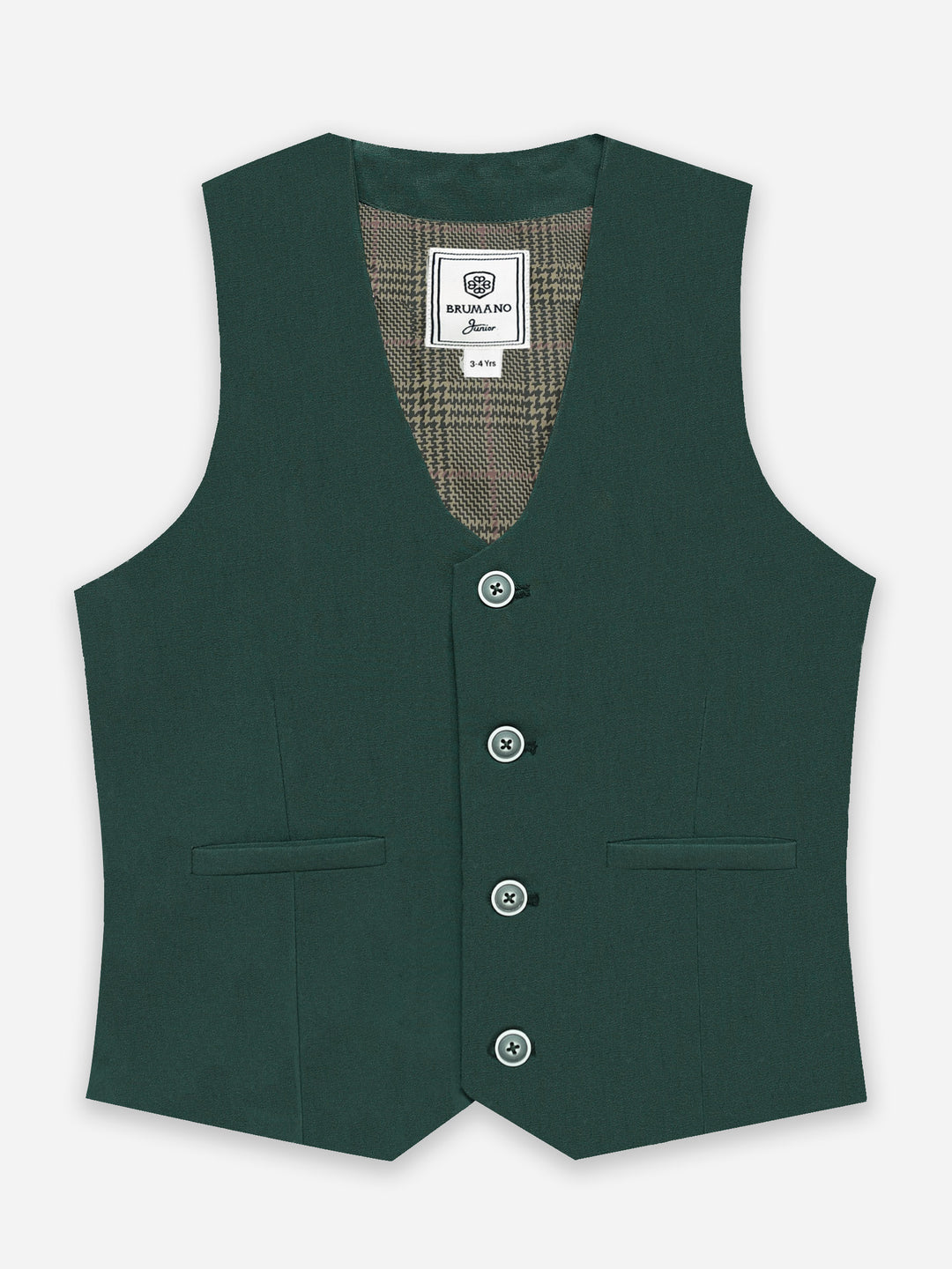 Green Formal Vest With Bow - Junior