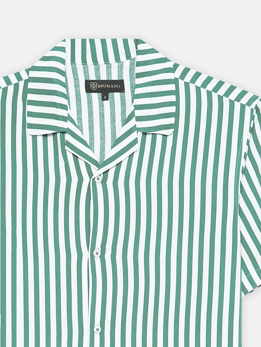 Green off white cuban collar shirt brumano pakistan1
