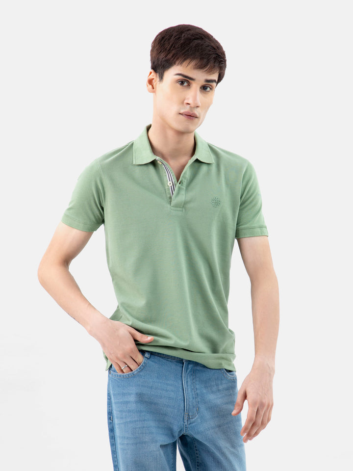 Green 100% Cotton Basic Polo Brumano Pakistan