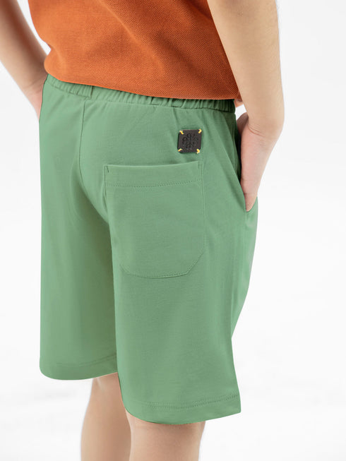 Green Knitted Casual Summer Short Brumano Pakistan