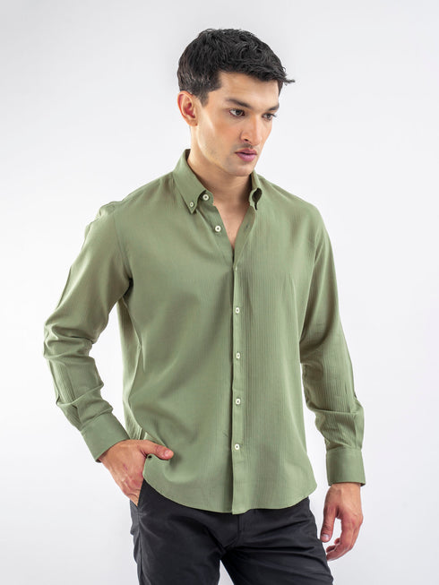 Green Light Weight Button Down Shirt