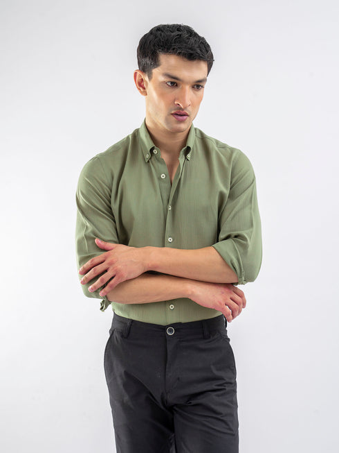 Green Light Weight Button Down Shirt