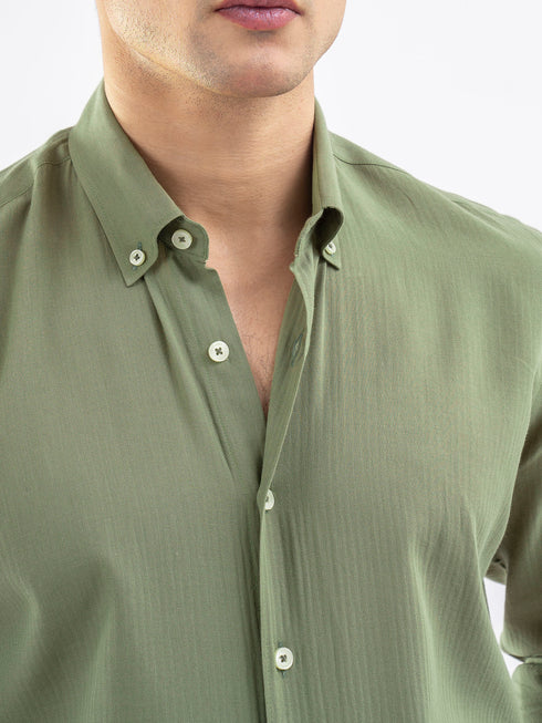 Green Light Weight Button Down Shirt