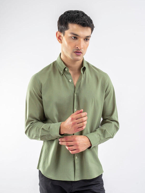 Green Light Weight Button Down Shirt