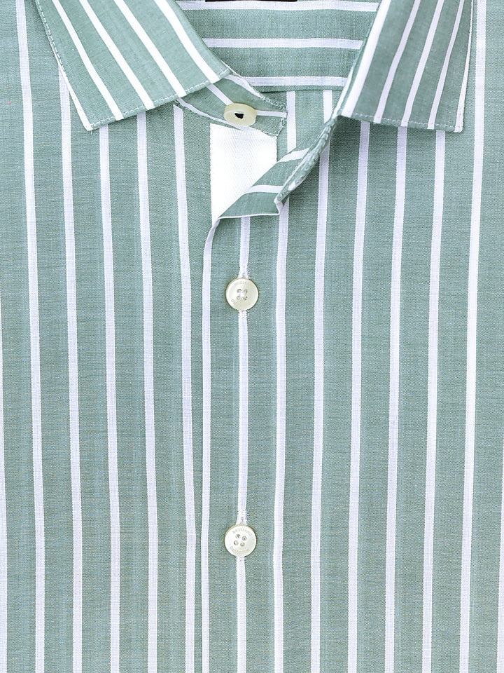 Green Light Weight Striped Shirt Brumano Pakistan