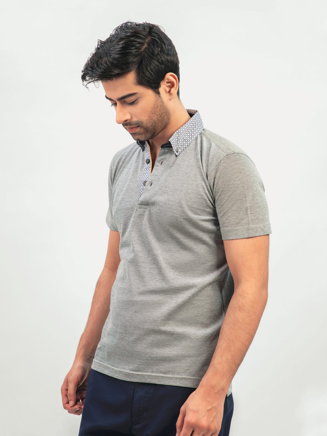 Greenmercerizedpiquepolowithprintedcollarbrumanopakistan1