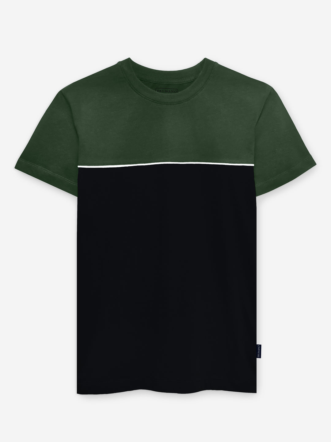 Green blacktwotonecrewneckt shirtbrumanopakistan