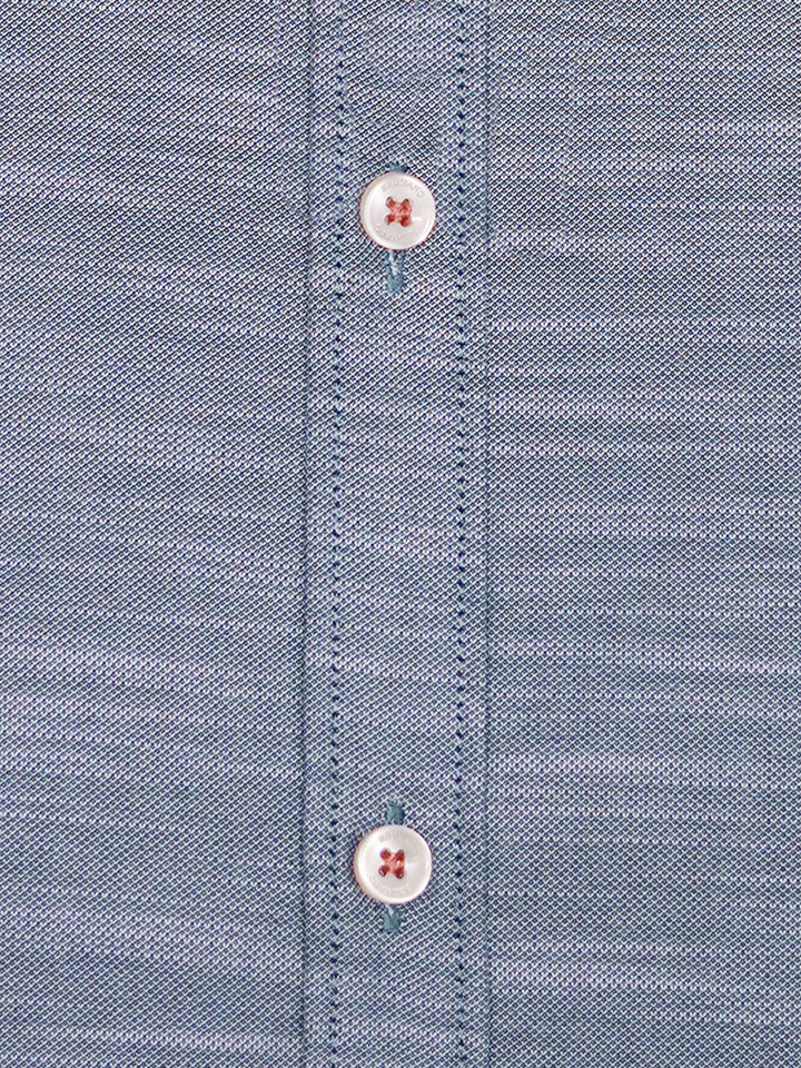 Grey Structured Button Down Shirt With Detailing