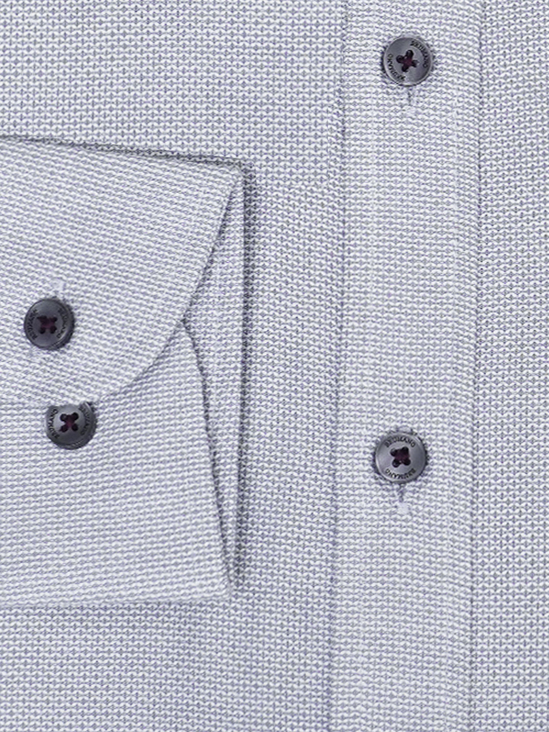 Grey Dobby Structured Button Down Shirt - Luxe