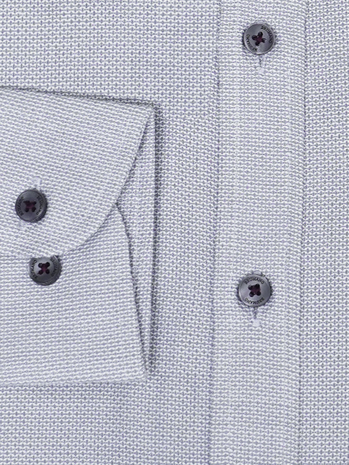 Grey Dobby Structured Button Down Shirt - Luxe