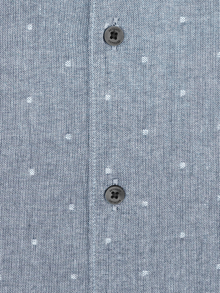 Grey Fil Coupe Structured Button Down Shirt