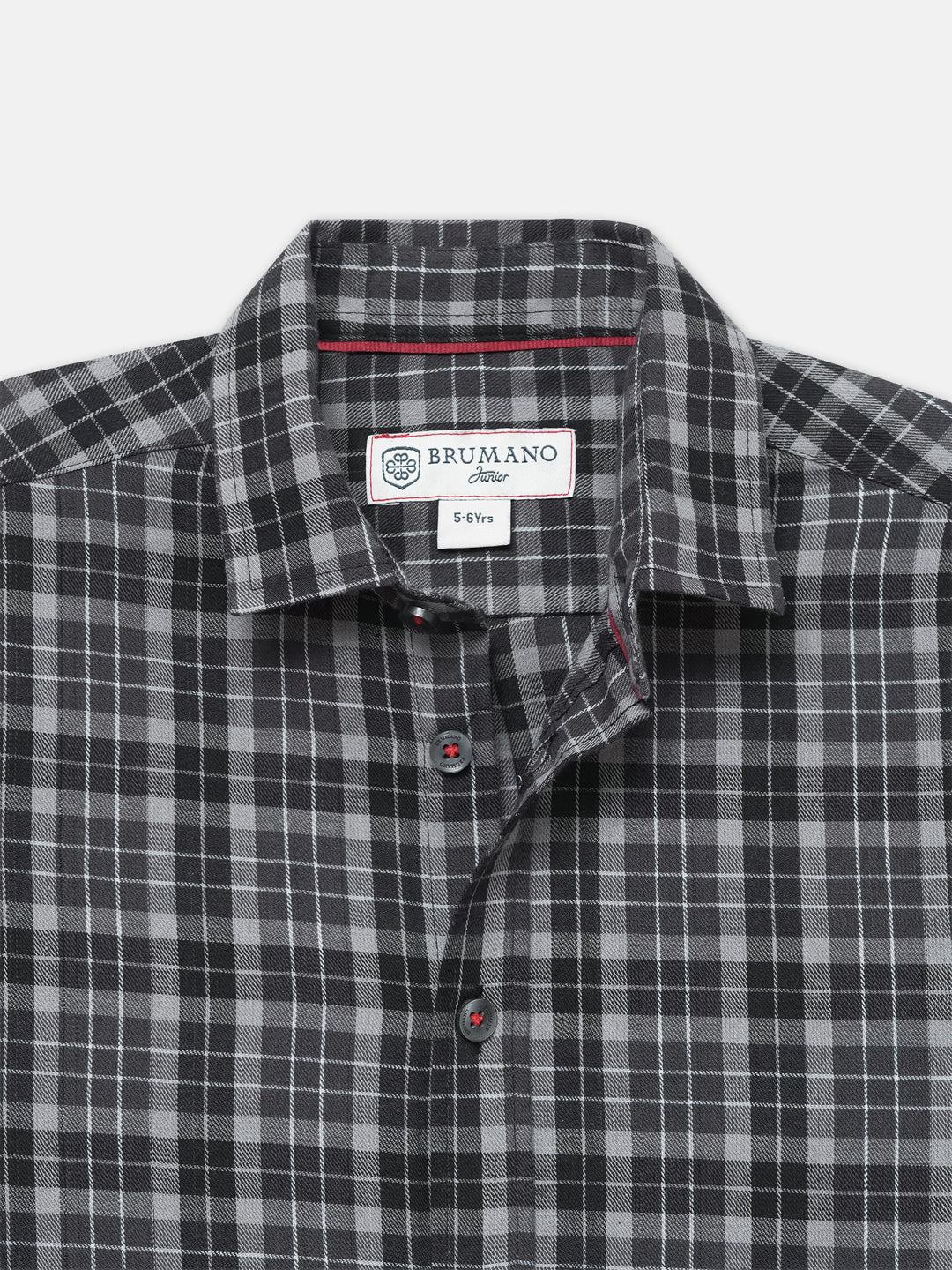 Grey Light Checkered Half Sleeve Shirt - Junior