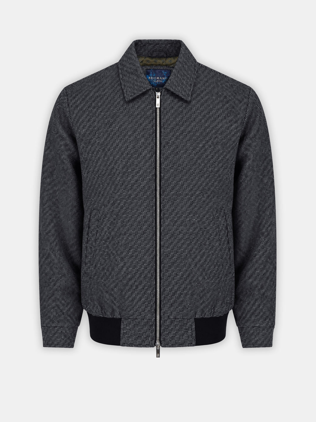 Grey Patterned Wool & Cashmere Blended Jacket - Sartoria
