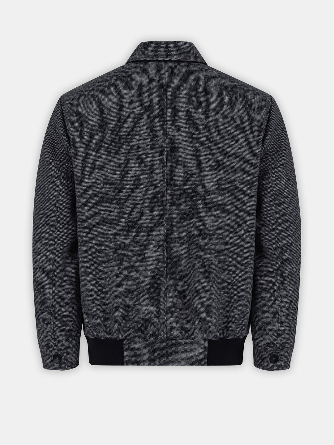 Grey Patterned Wool & Cashmere Blended Jacket - Sartoria