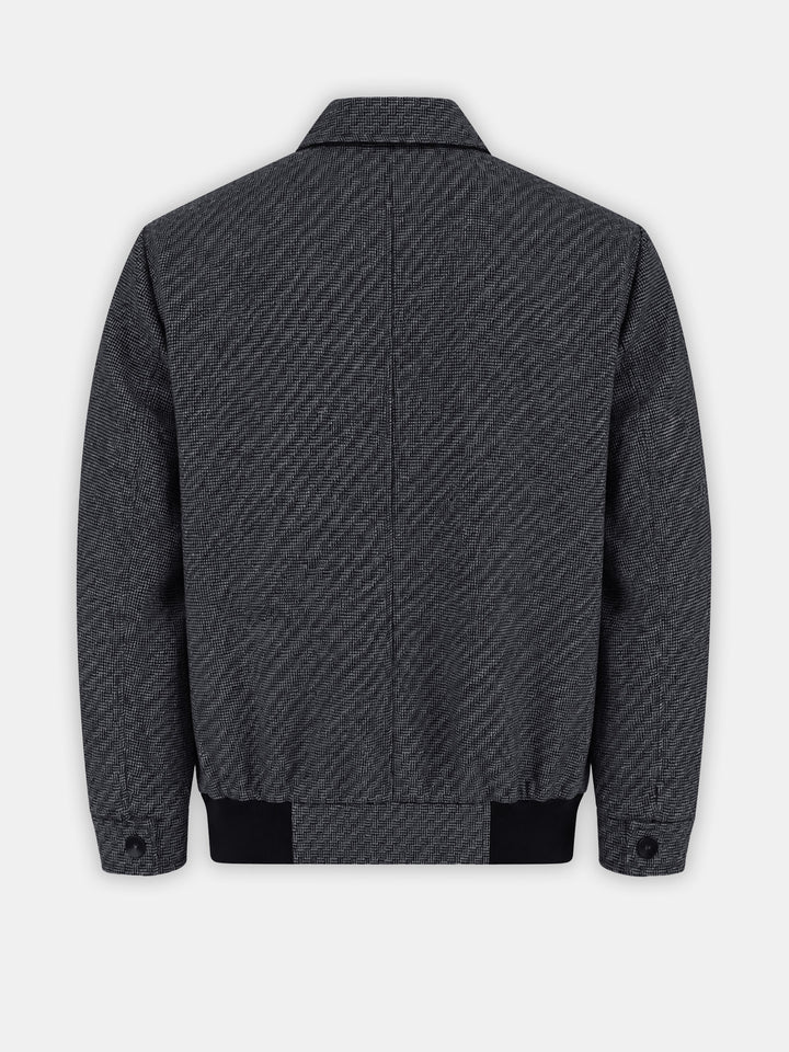 Grey Patterned Wool & Cashmere Blended Jacket - Sartoria