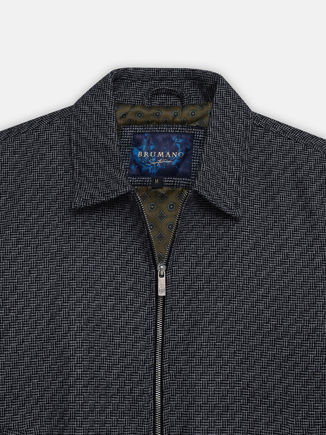 Grey Patterned Wool & Cashmere Blended Jacket - Sartoria